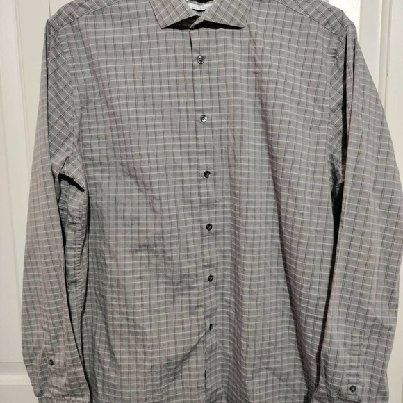 Calvin Klein XL long sleeve button down shirt gray - Picture 2 of 4